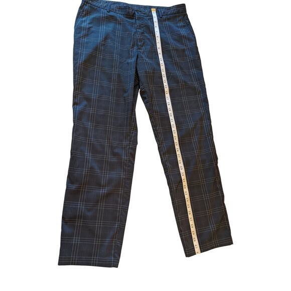 Slazenger Pants Mens 38x32 Plaid Golf Trousers Stretch Polyester Spandex Stretch - Picture 6 of 13